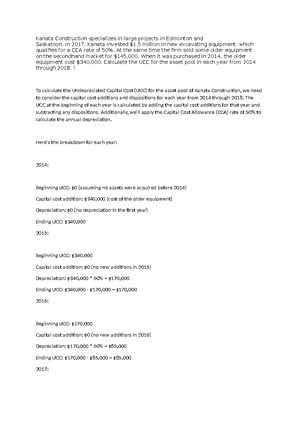 Group work 3 - For practice - ACCT 5000 - Humber College - Studocu