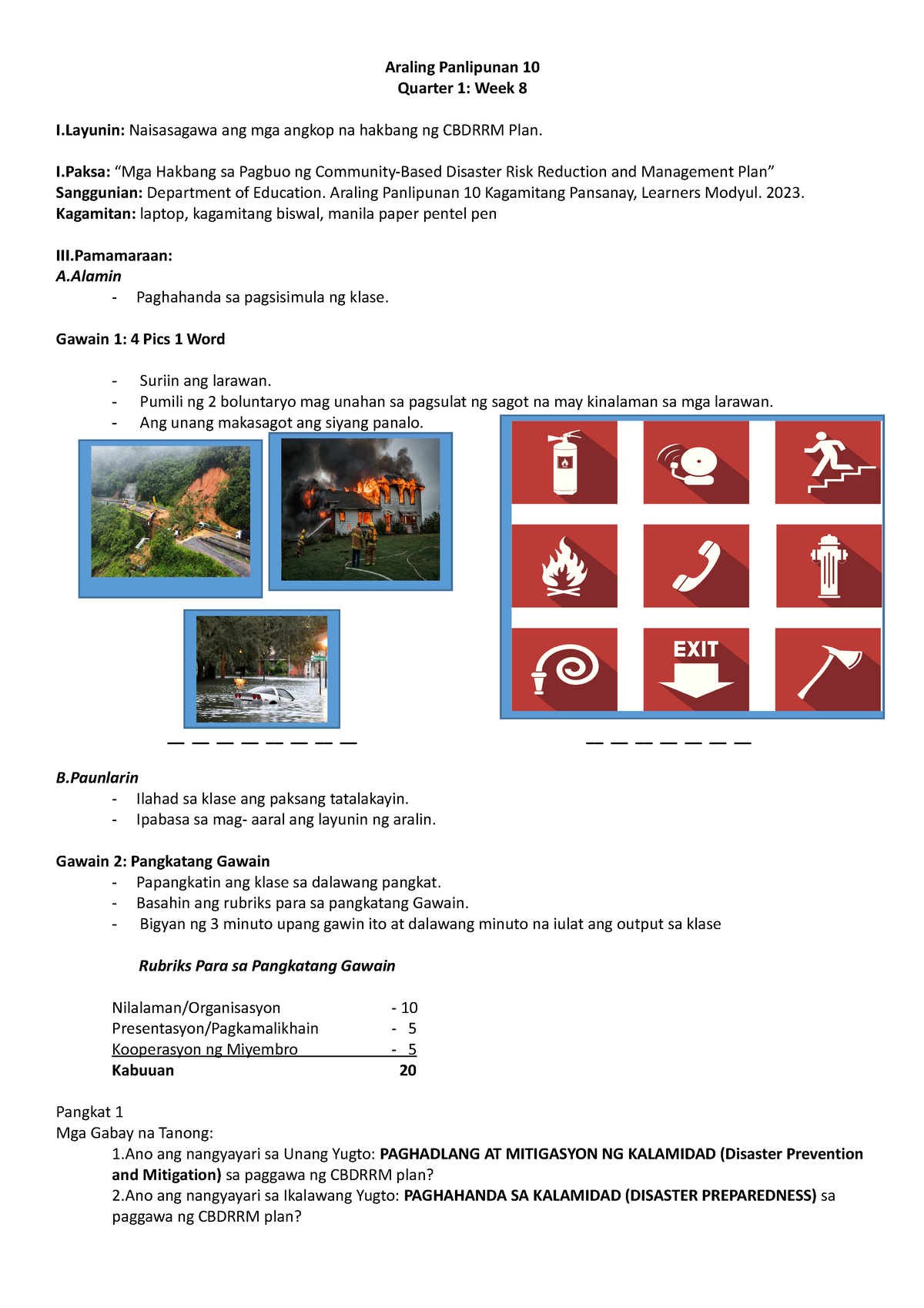 Ap 10 - Lesson Plan - Araling Panlipunan 10 Quarter 1: Week 8 I ...