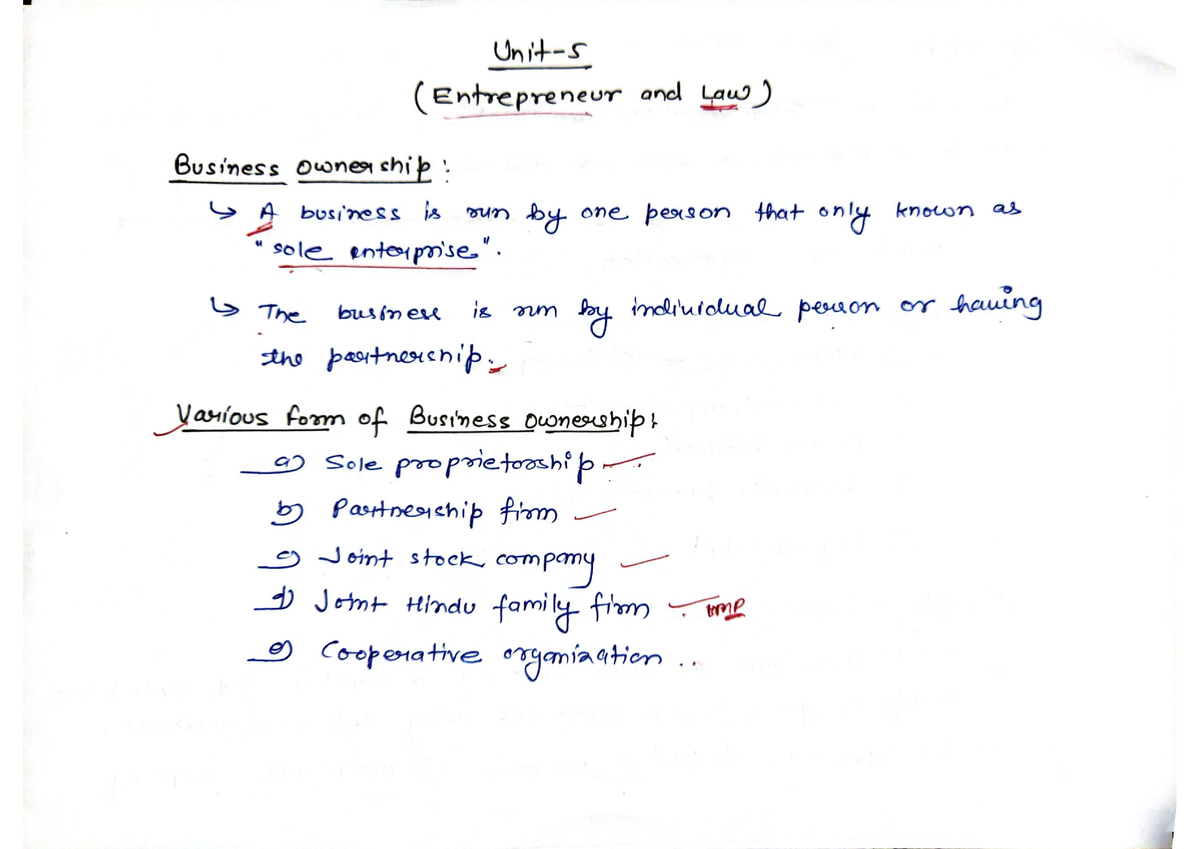 Unit 5 Entrepreneurship Development - B.tech - Studocu