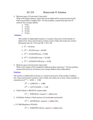 Homework 3 Solution - HW3 - EE 215 Homework #3 Solution Instructions ...