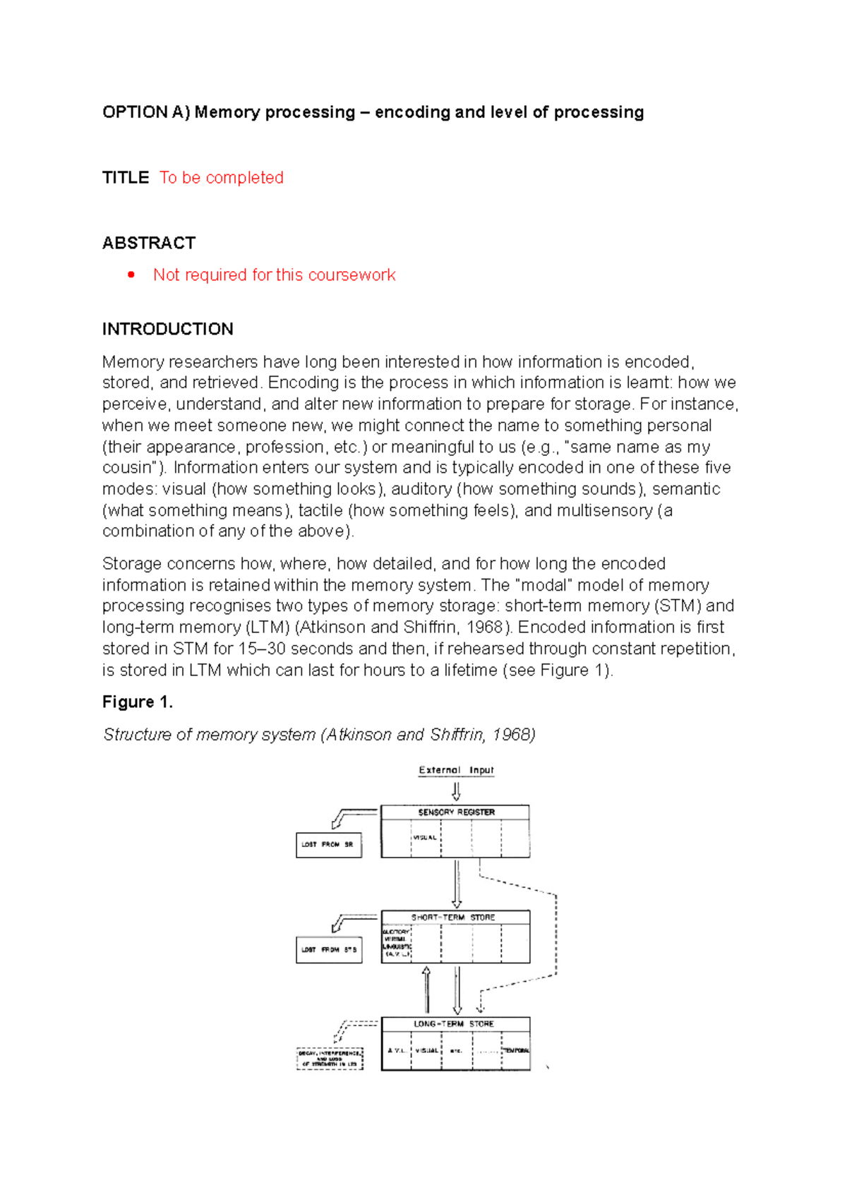 2024-25 RMA3 CW1 Protocol briefs - OPTION A) Memory processing ...