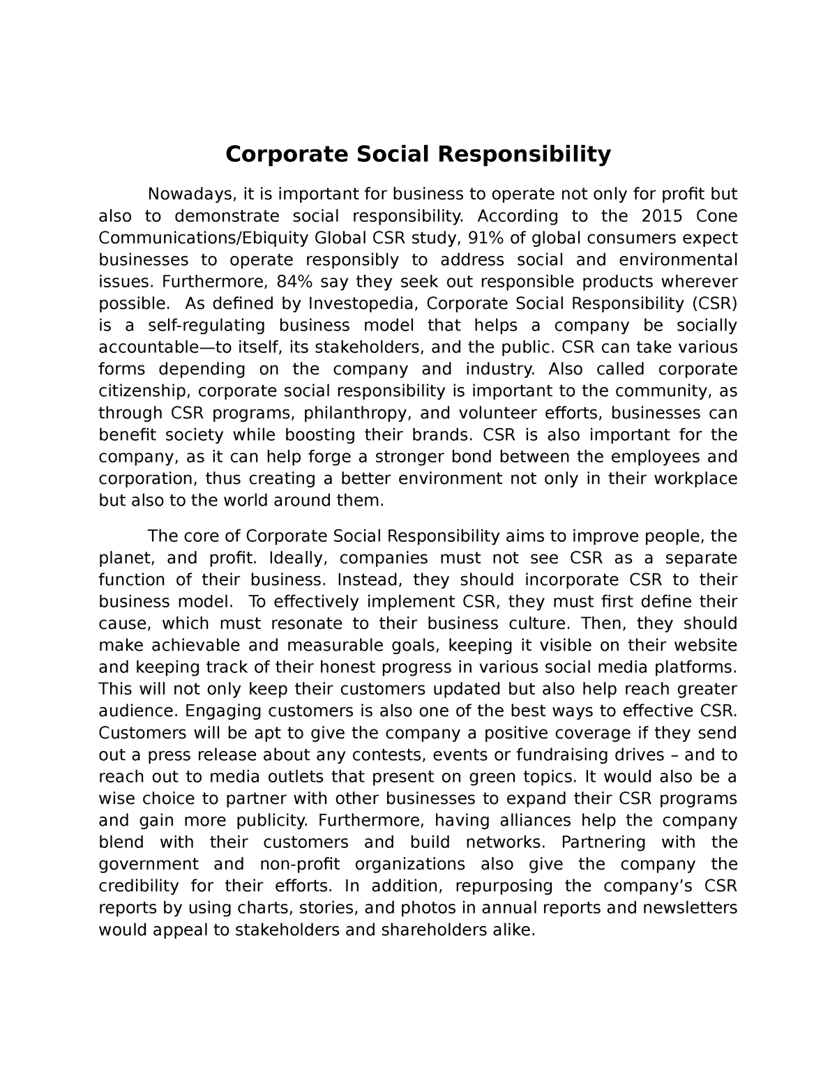 research paper topics for corporate social responsibility