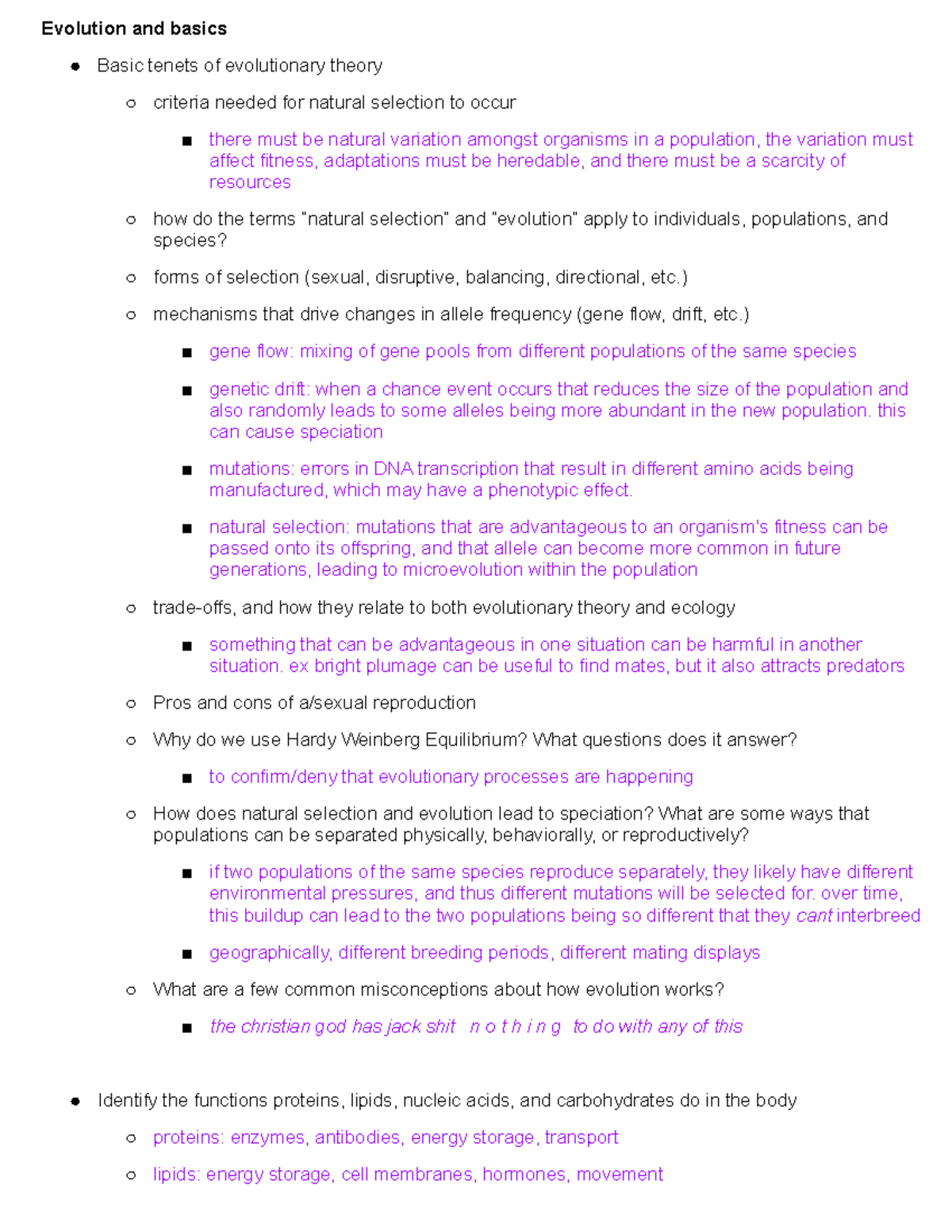 Bio 108 Final Review - BIOL 108 - Studocu