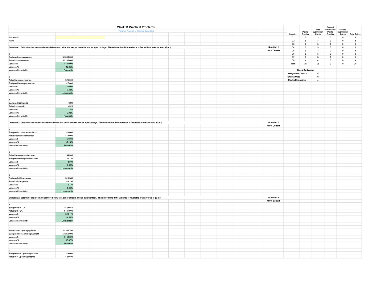 HTM240 Week 11 PP - Exercise Assignment Answers - Week 11 Practical ...