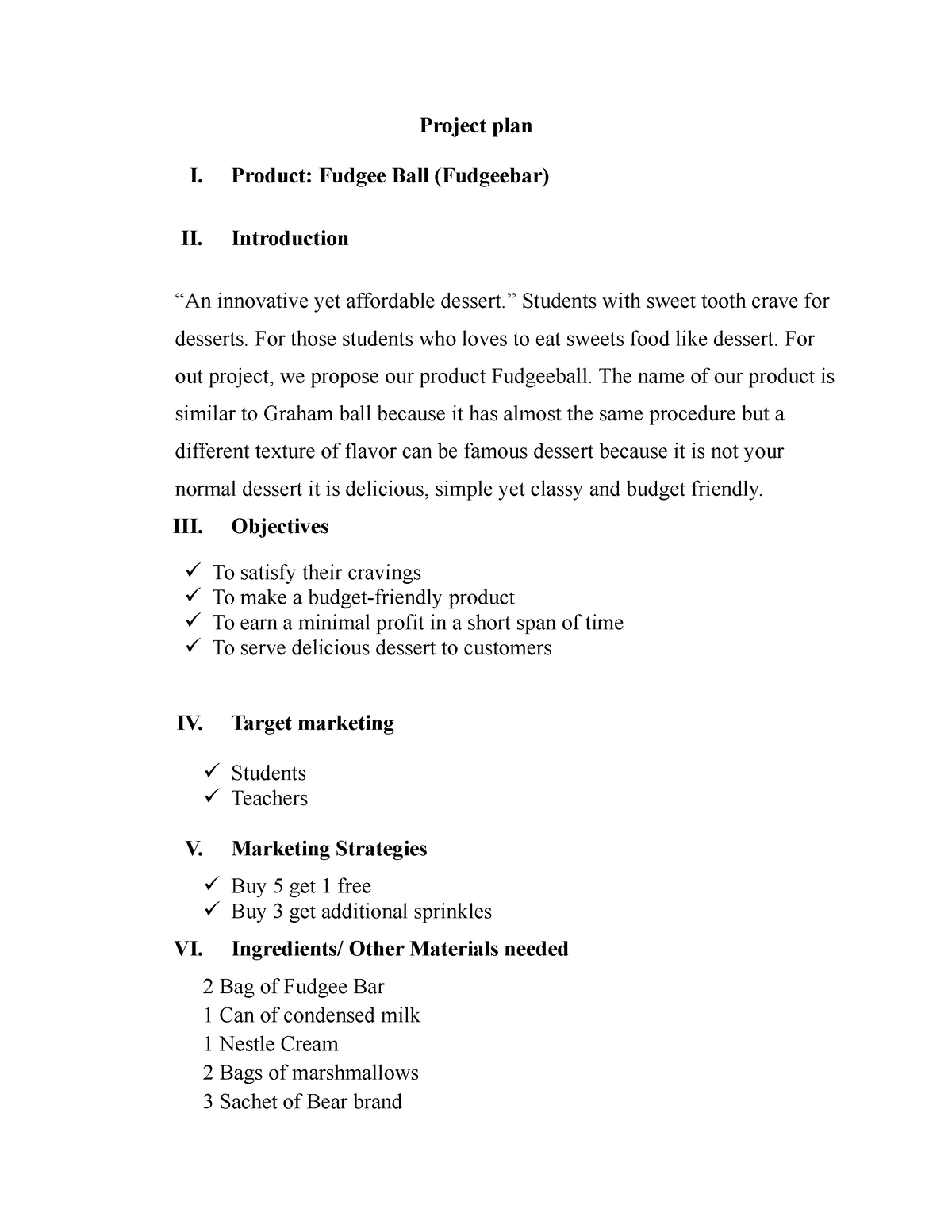 Project-plan - Summary Secondary Education - Project plan I. Product ...