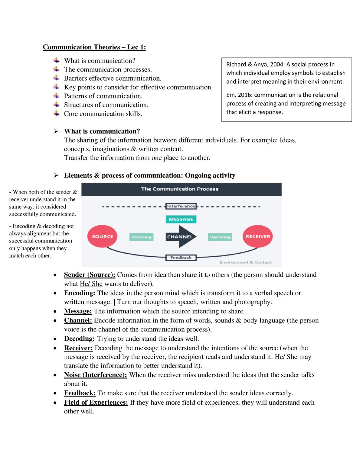 communication theory case study