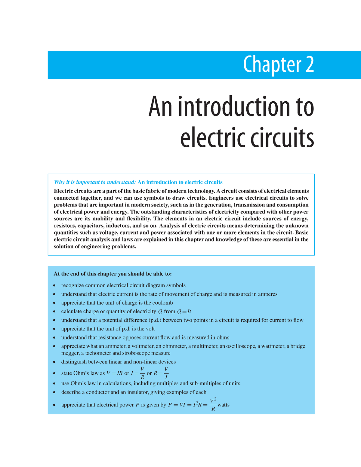 Electrical Circuit P2 - Chapter 2 An Introduction To Electric Circuits ...