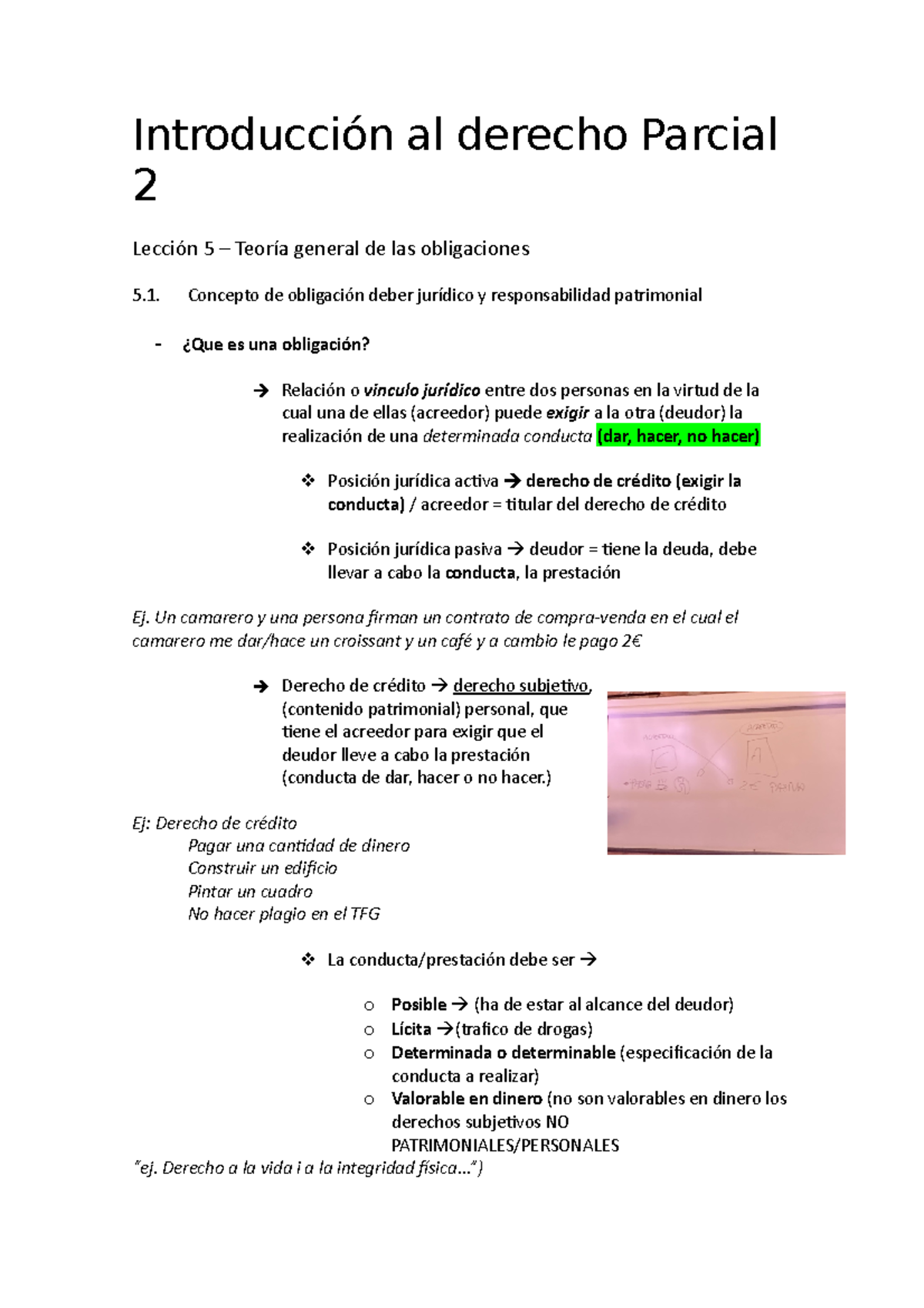 Introducción Al Derecho Segundo Parcial Introducción Al Derecho