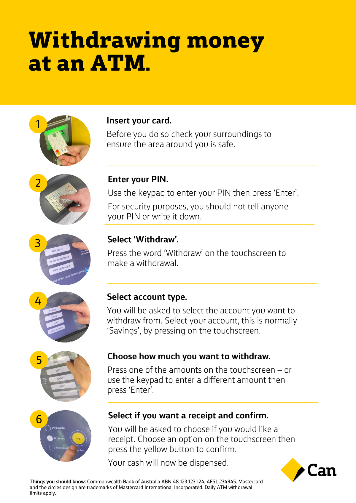 How To Use ATM - Atm - Withdrawing Money At An ATM. Insert Your Card ...