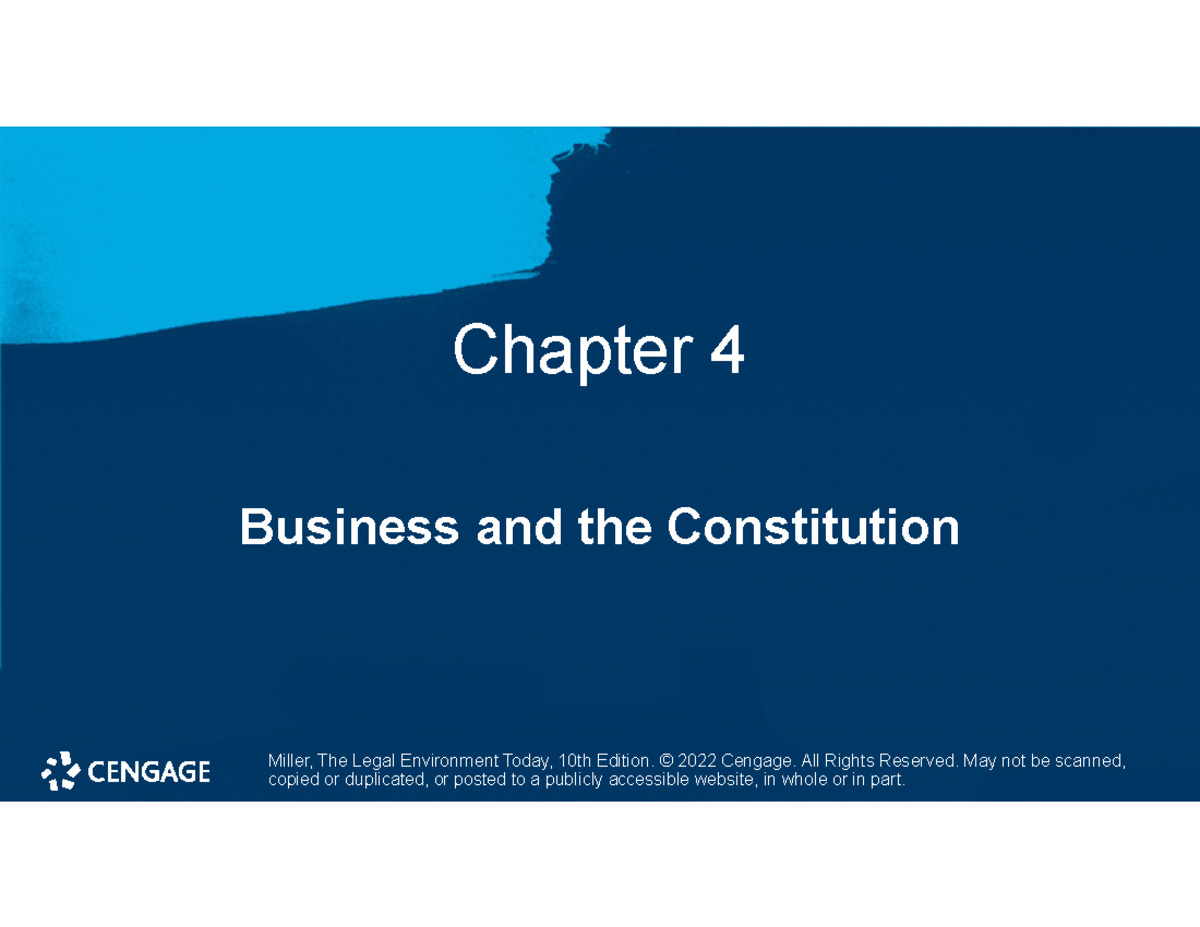Chapter 4 10e Business & the Constitution - Chapter 4 Business and the ...