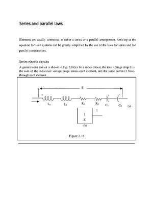 Series and parallel laws