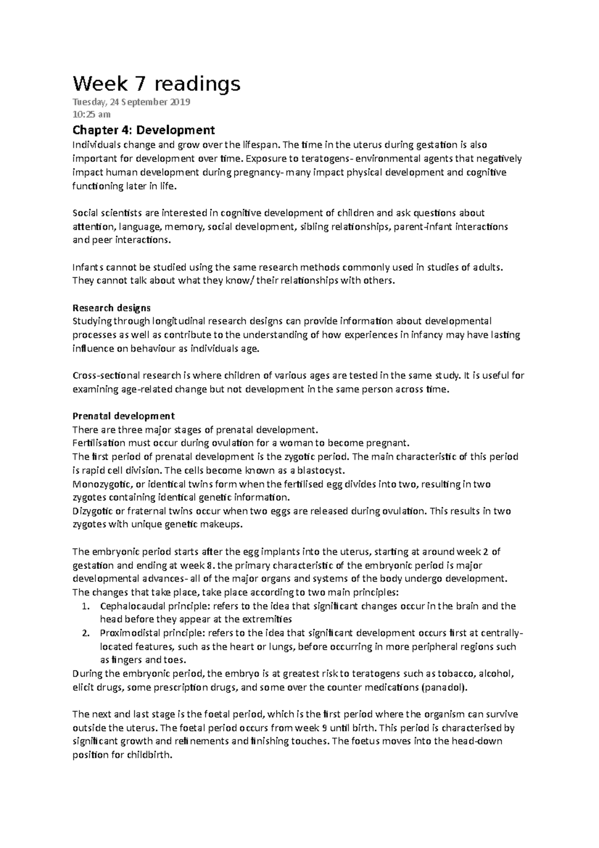 Week 7 readings - Summary Psychology - Week 7 readings Tuesday, 24 ...