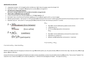 Factorial Anova and Mixed Anova Review - Review Questions (Factorial ...