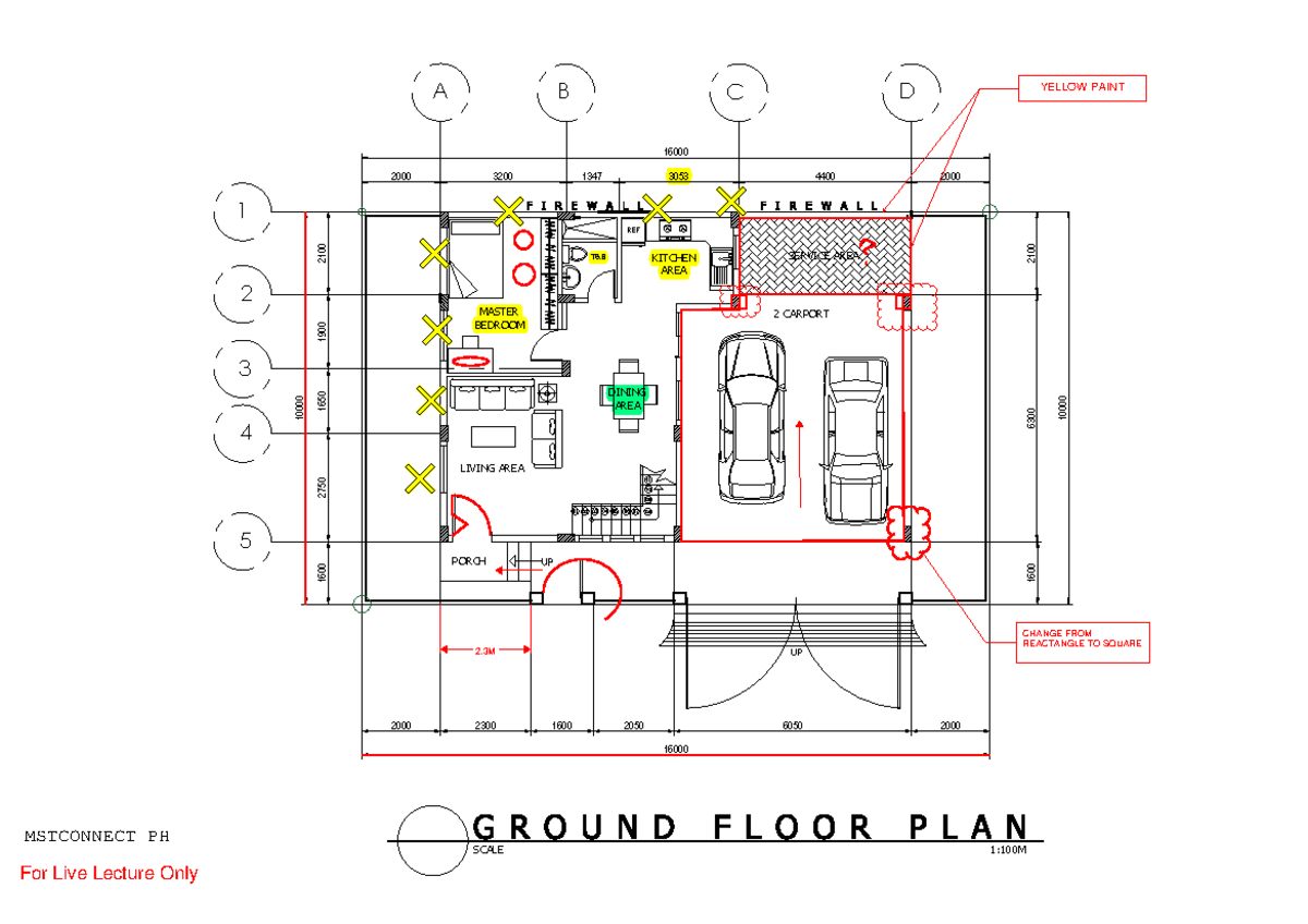A1 Ground Floor PLAN Markup G R O U N D F L O O R P L A N SCALE 1