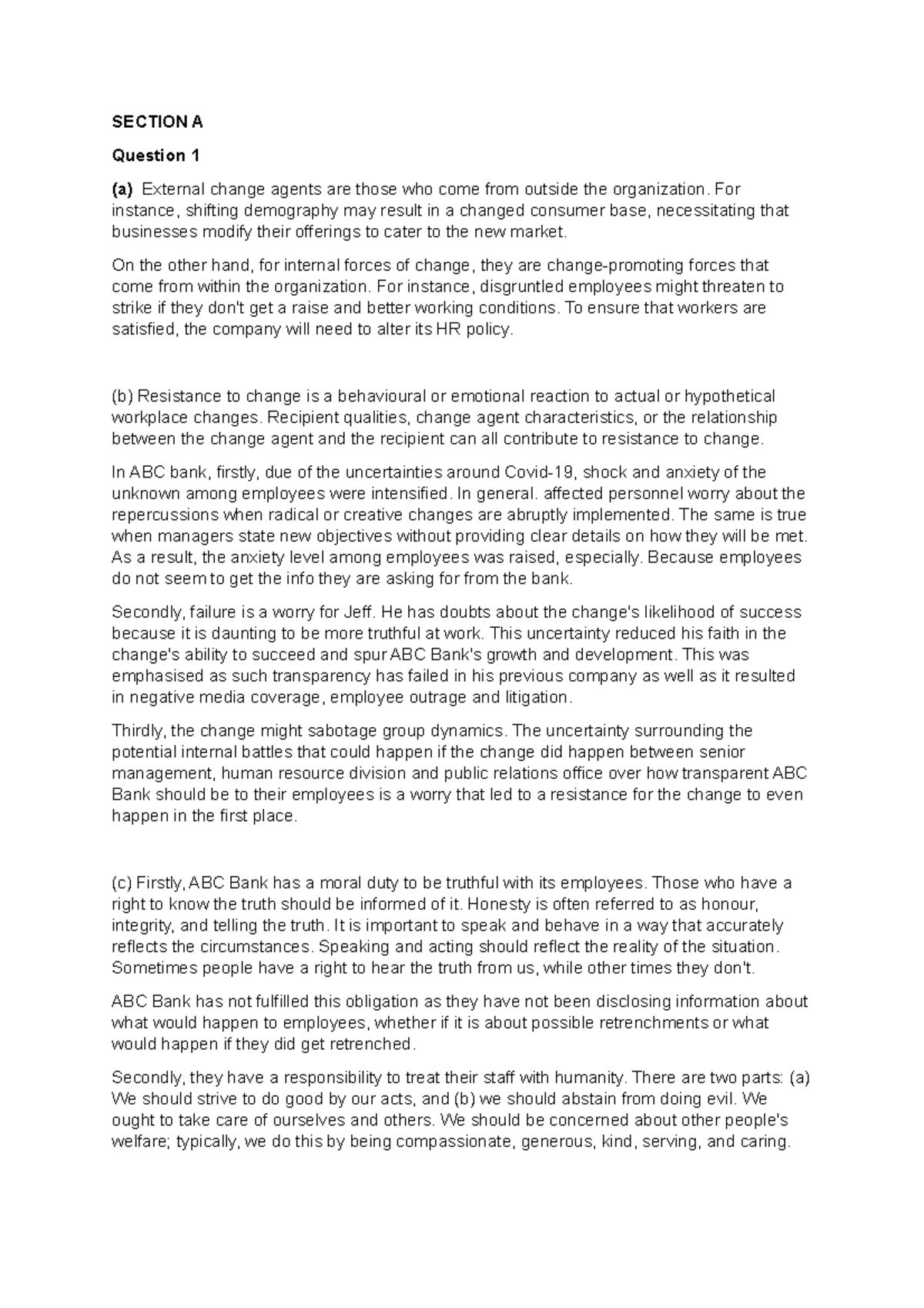 JAN22 HRM203 TOA PRAC - TOA PYP sample answers attempt - SECTION A ...