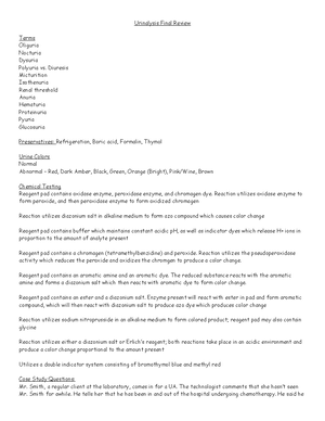 urinalysis case study pdf