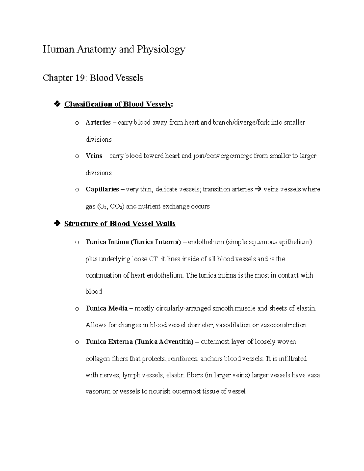 Human Anatomy And Physiology Chapter 19 - It Lines Inside Of All Blood ...