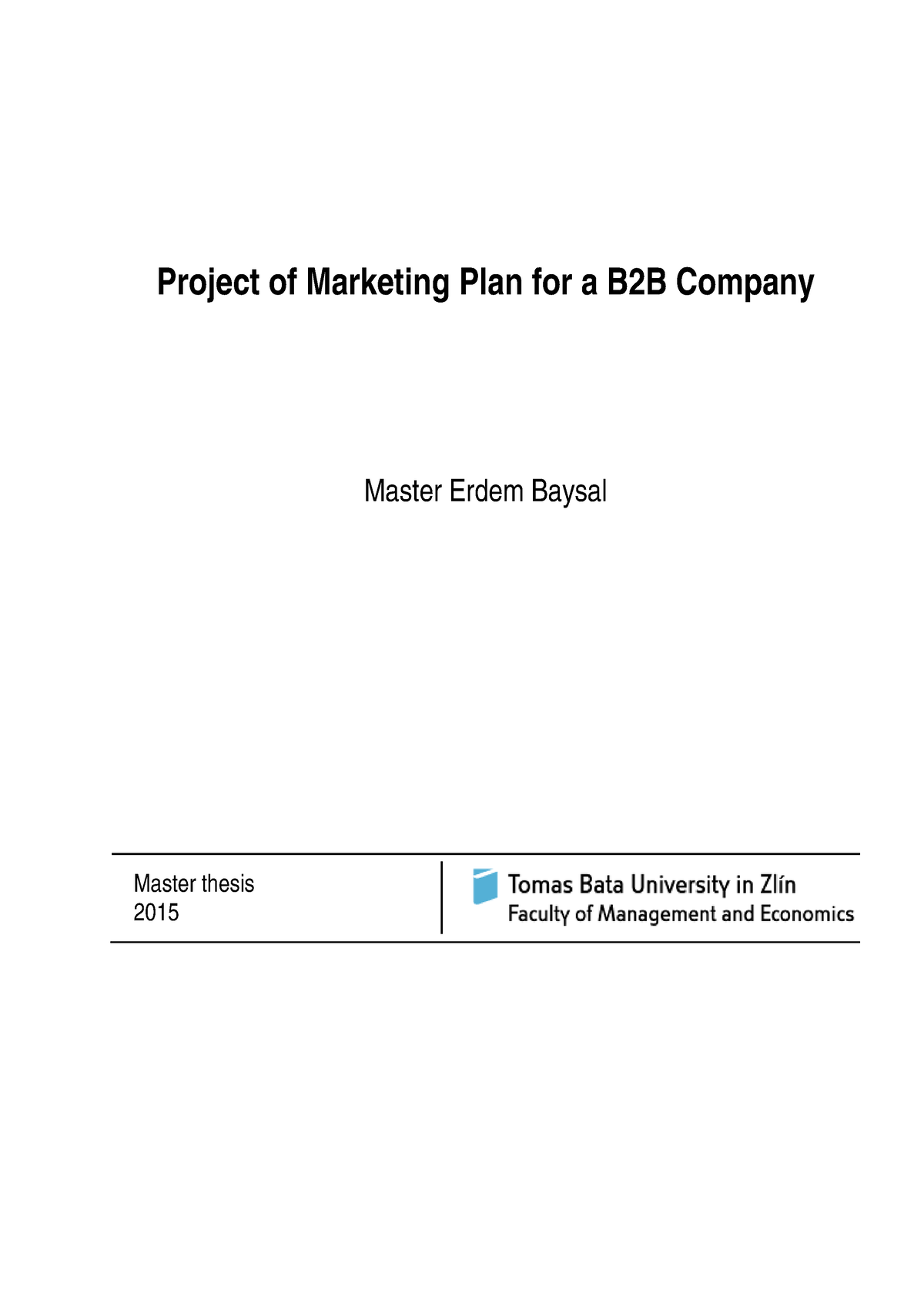 marketing plan literature review