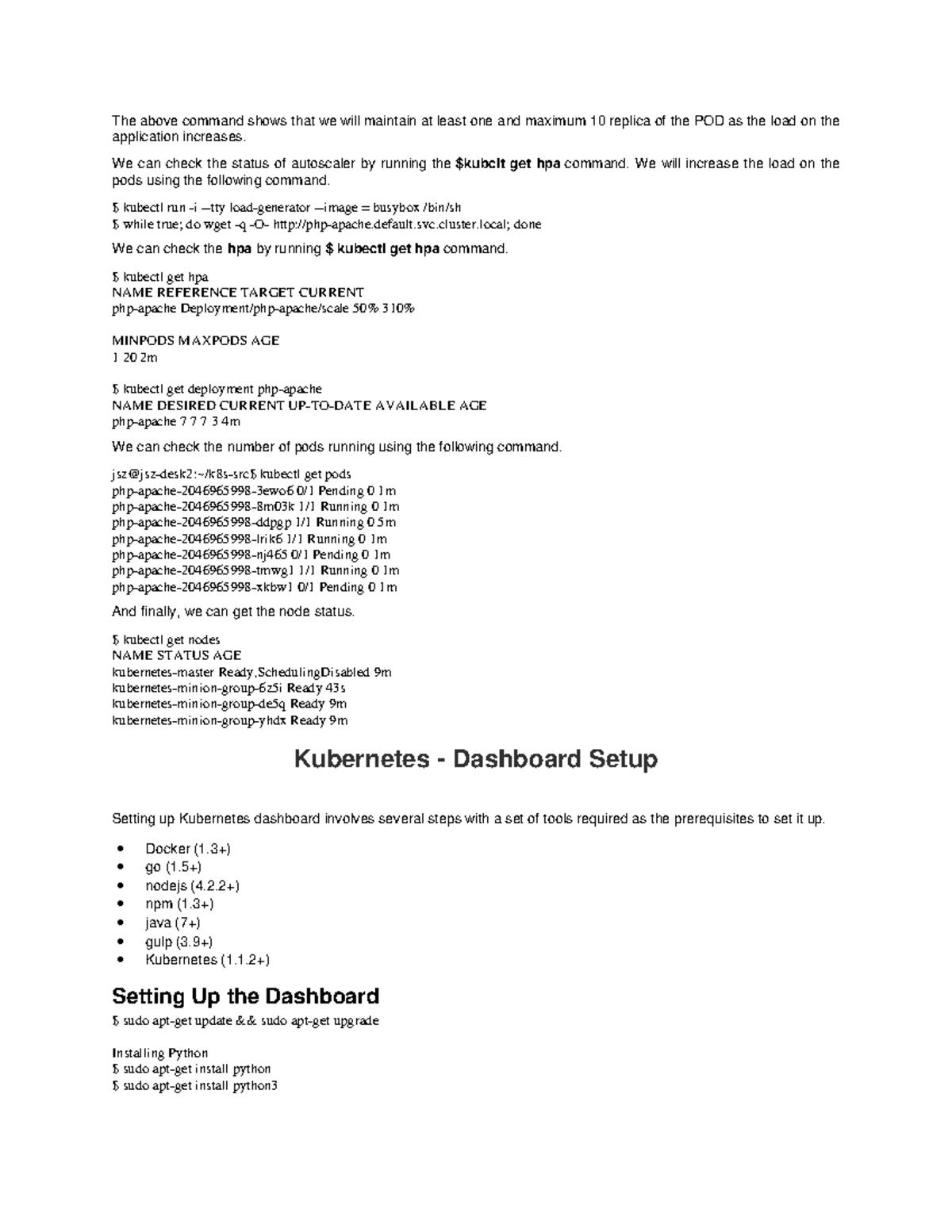 Kubernetes guide-8 - The above command shows that we will maintain at least  one and maximum 10 - Studocu