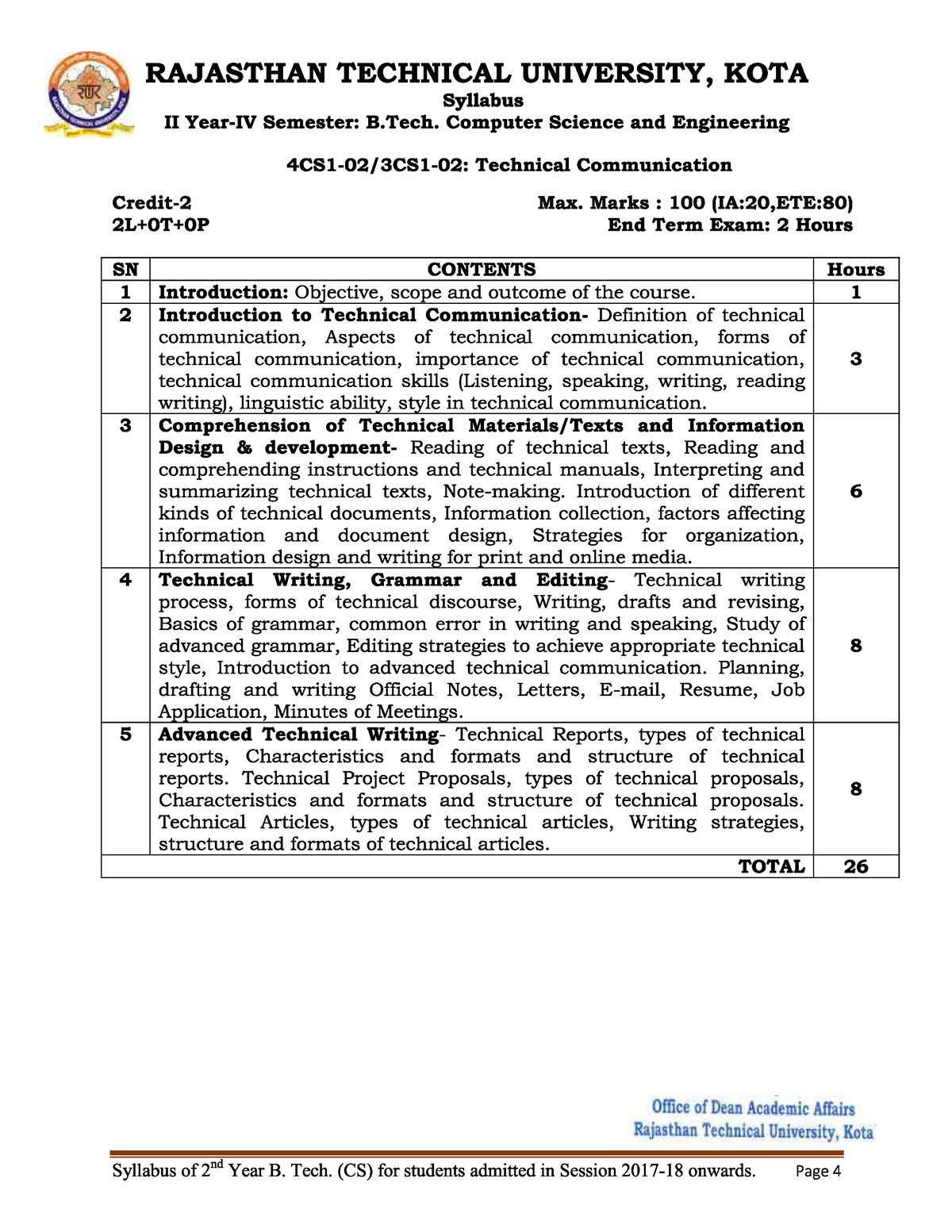 Technical Communication - B.Tech - Studocu