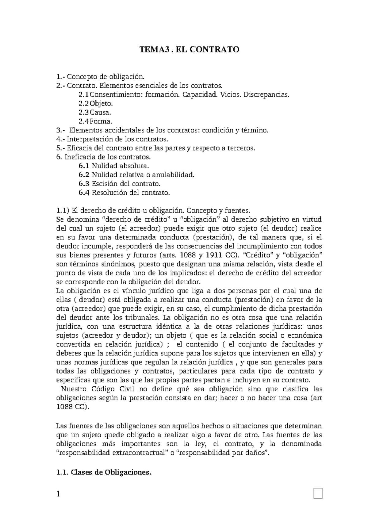 Tema-3 El Contrato - Resumen Libro Elementos De Derecho Civil - 1 ...