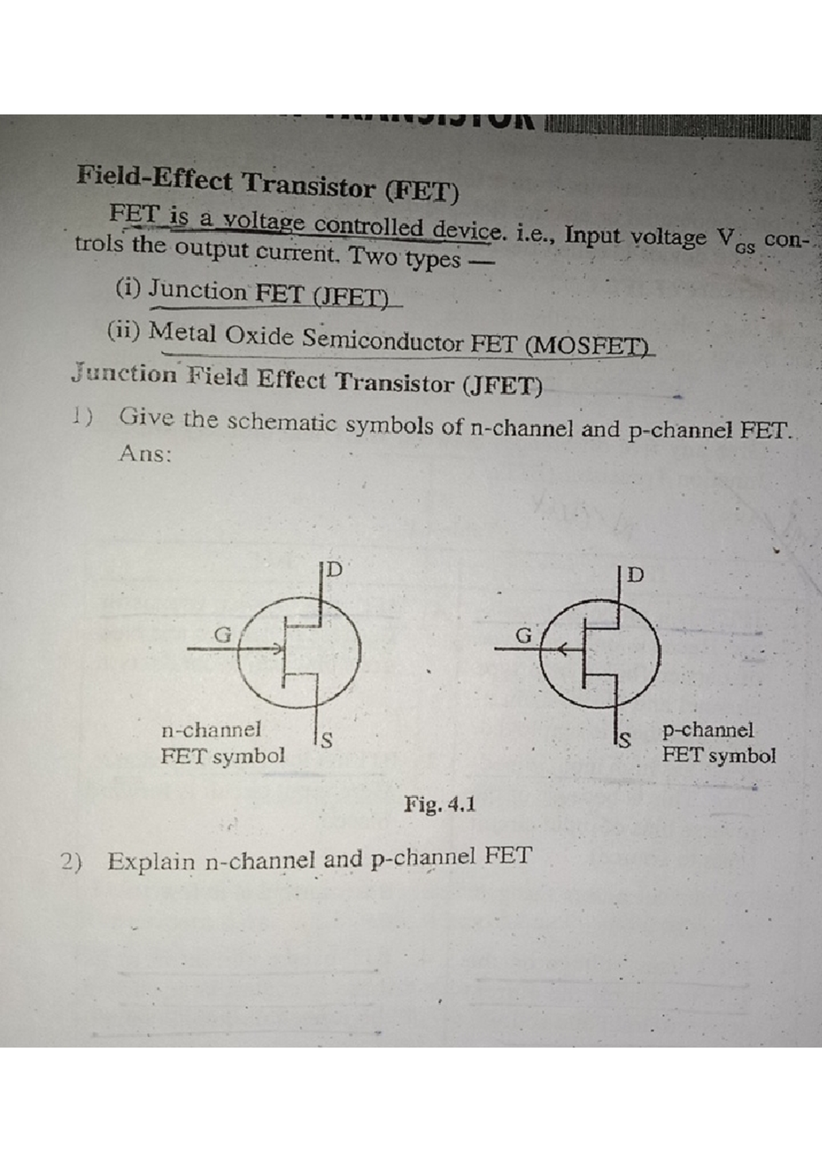 Junction Field Effect Transistor Physics Studocu