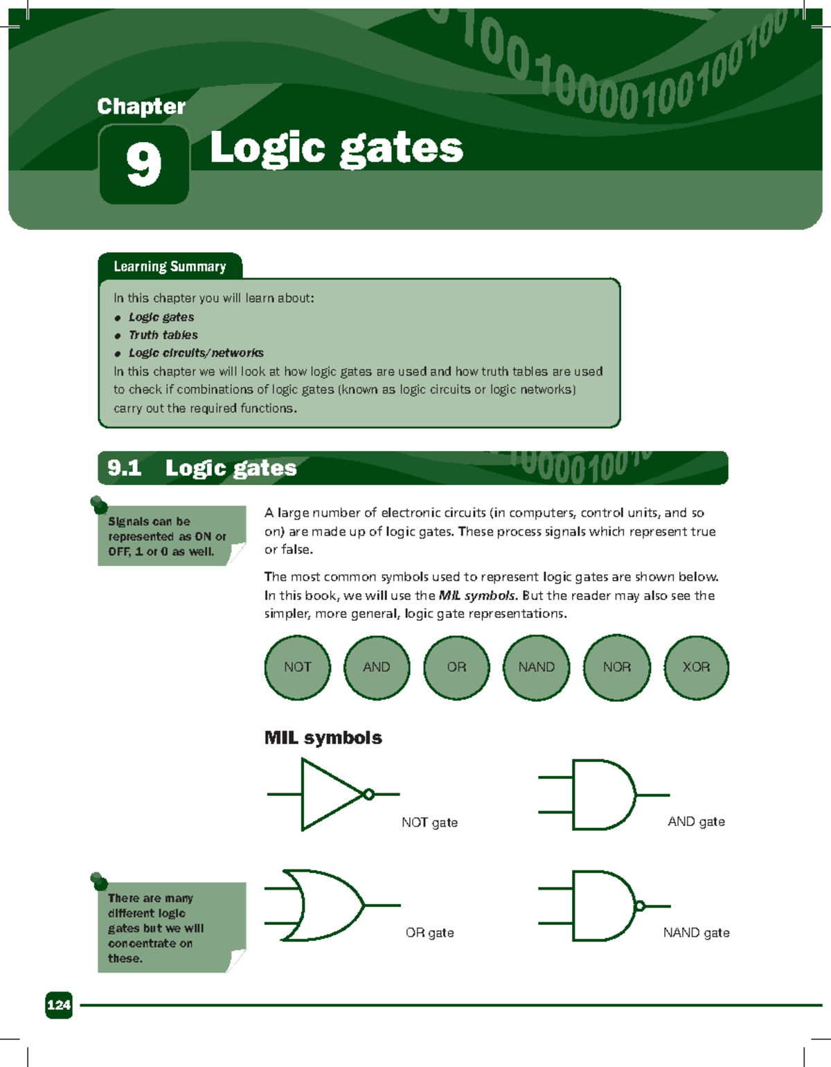 GEG 115 Note on Logic gates 003 Chapter Logic gates 9 Learning
