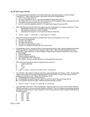 BLAW Exam2 - BLAW Exam 2 (45 Questions) - BLAW 2013 - Studocu