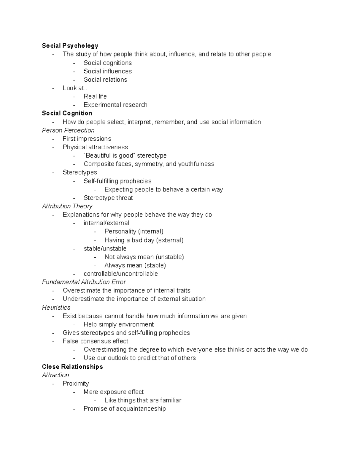 Chapter 11 Social Psychology - Social Psychology - The Study Of How ...