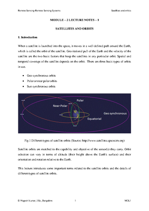 Remote sensing lecture 1 - MODULE – 1 LECTURE NOTES – 1 BASIC CONCEPTS ...