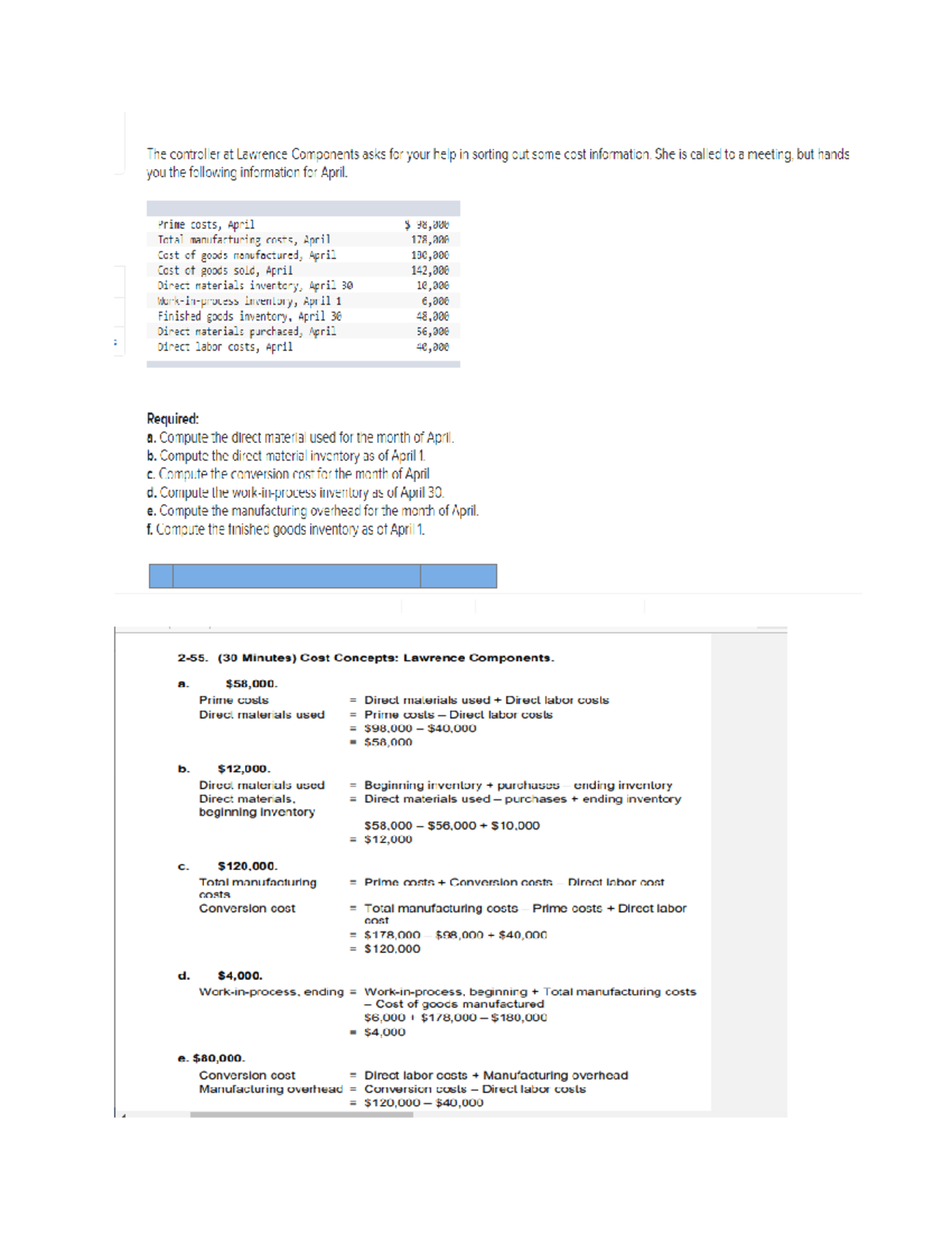 cost account assignment