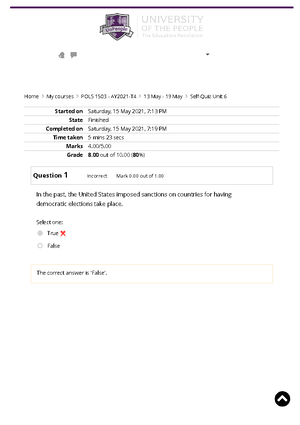 Globalization POLS 1503 - Self-Quiz Unit 5 Attempt Review 2 - Started ...