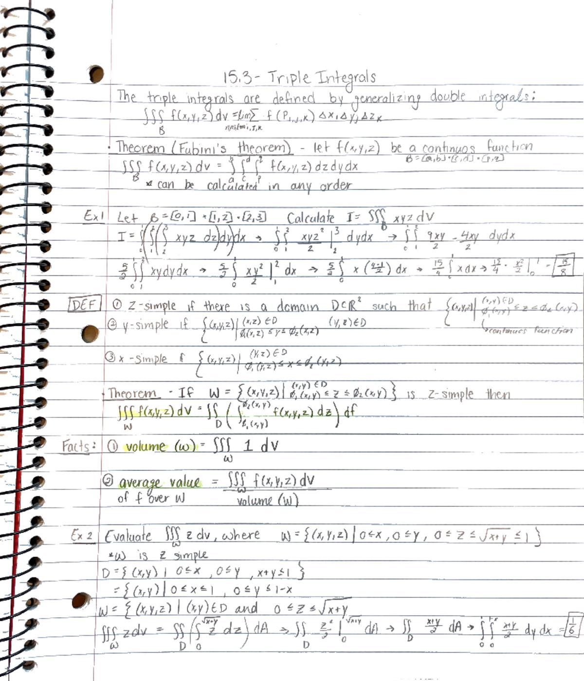 Triple integrals - math 20C - MATH 20C - Studocu