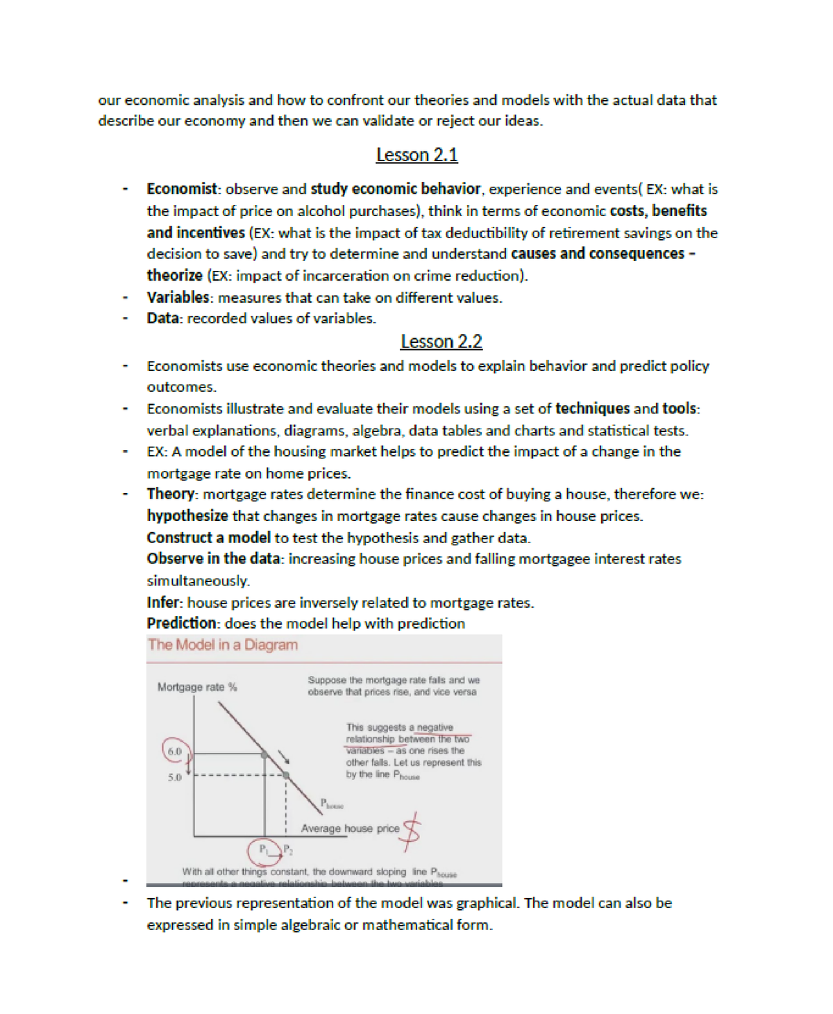 Lecture 2, Models And Data - ECON201 - ECON 201 - Concordia - Studocu