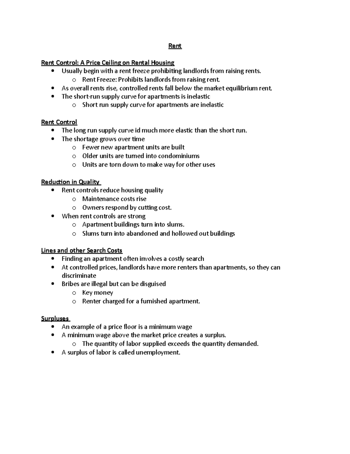 Rent Intro Microeconomics Econ E 201 Iu Bloomington Studocu