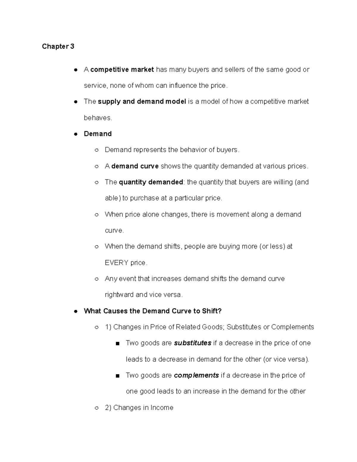 Microeconomics Chapter 3 Supply And Demand - Chapter 3 A Competitive ...