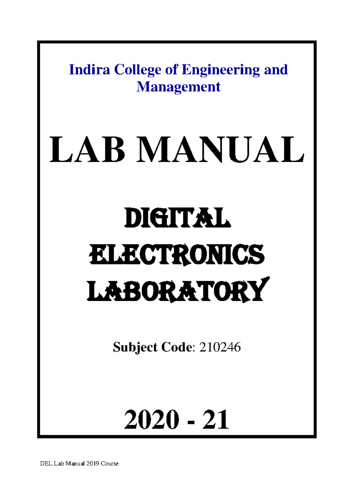 DELD Lab Manual Group A - Practical mannual for writeup of deld subject ...