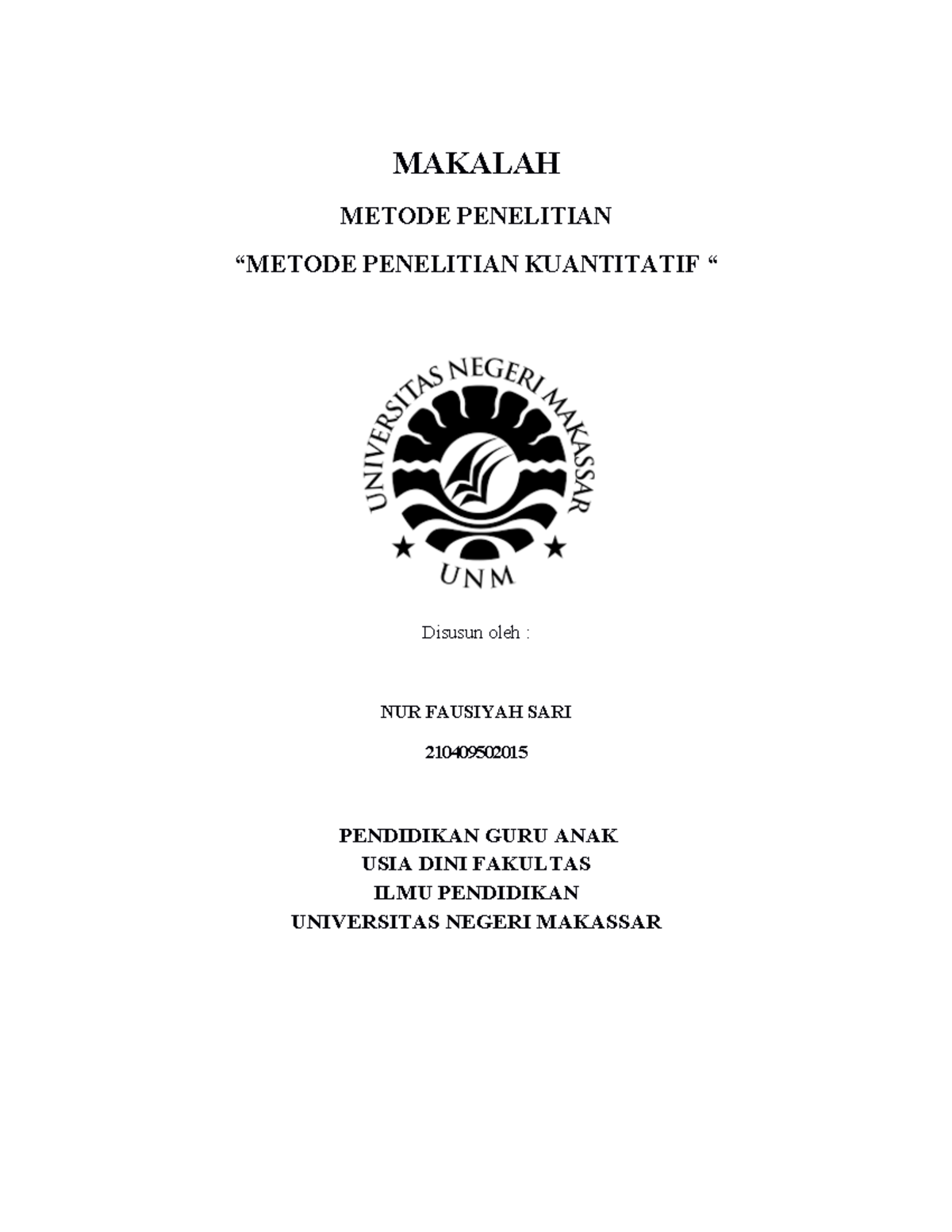 Makalah Fausiyah Sari - Materi Dasar Penelitian Kualitatif - MAKALAH ...