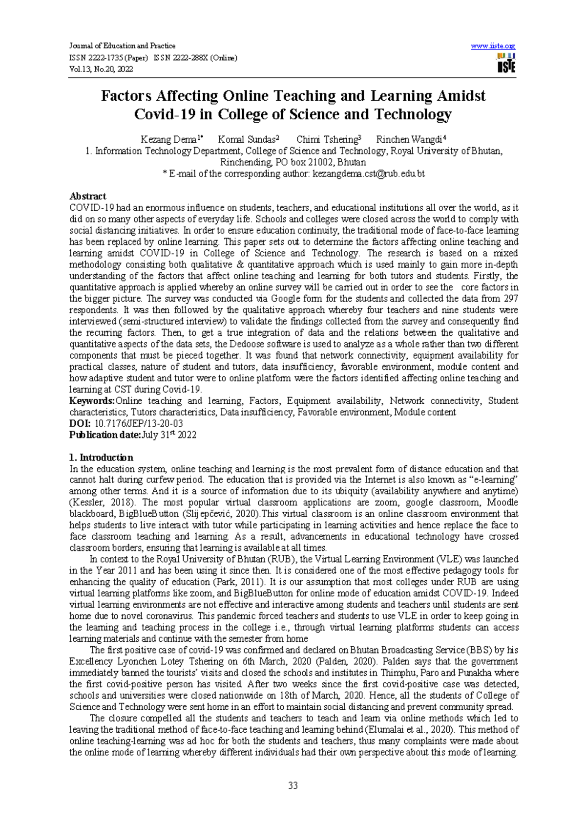 543638833 - Cours - ISSN 2222-1735 (Paper) ISSN 2222-288X (Online) Vol ...