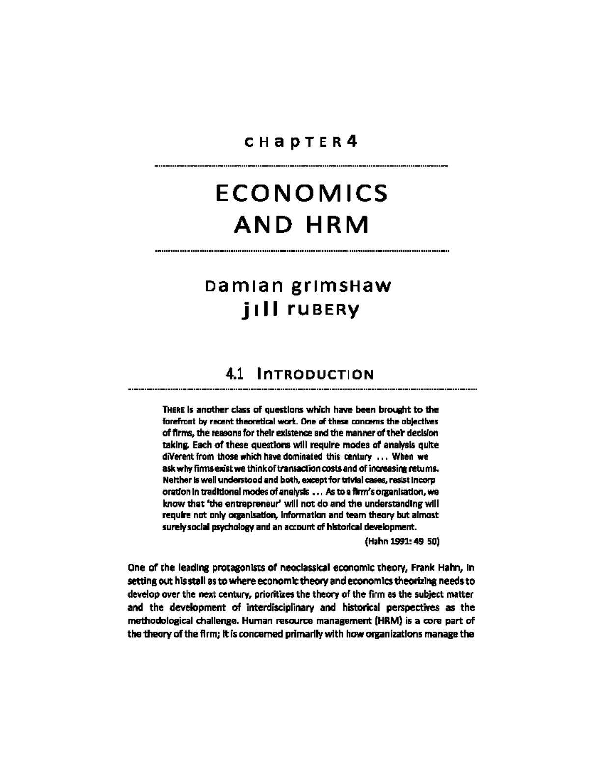 Economics and HRM - Human resource management is the strategic approach ...
