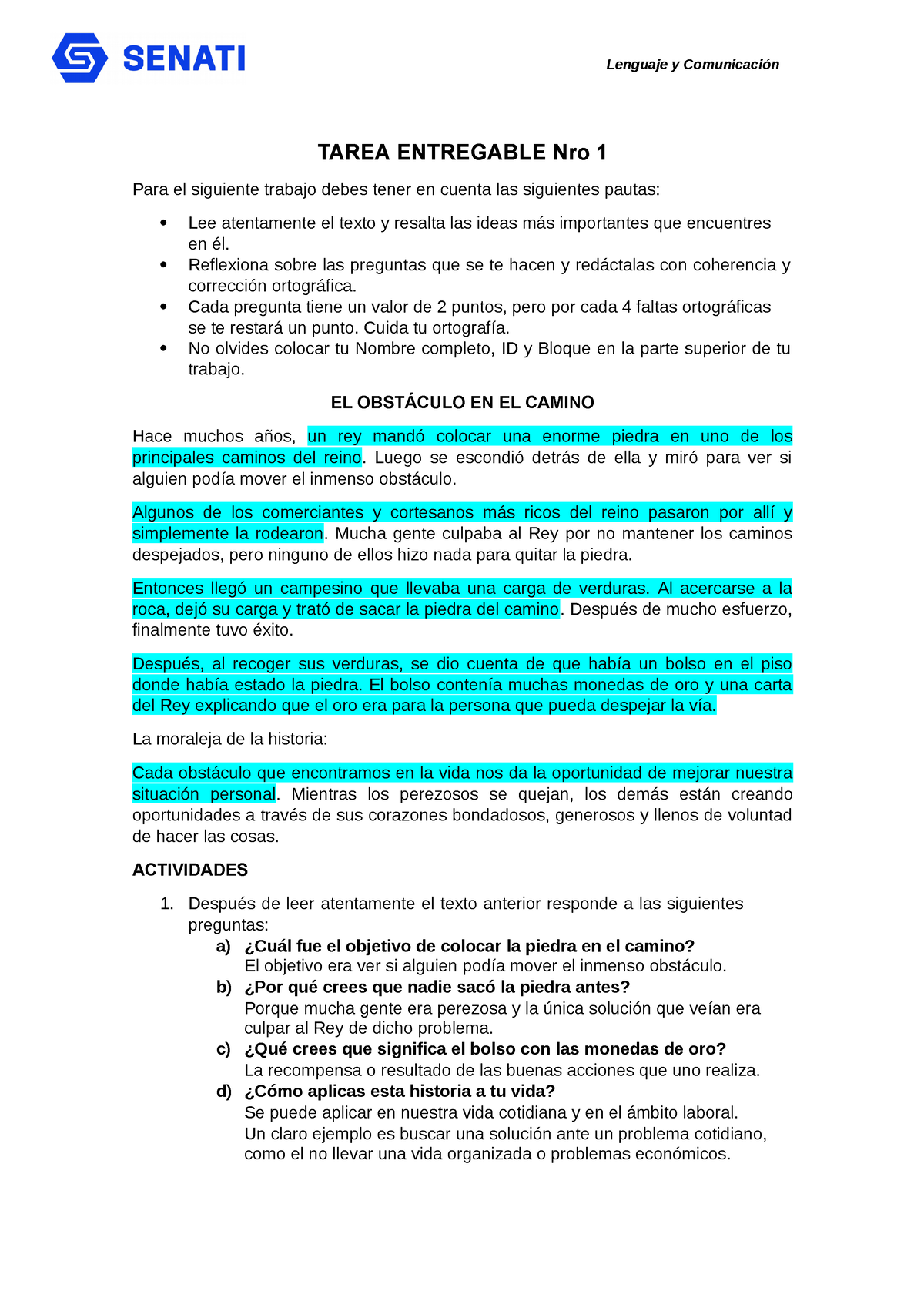 Entregable 1lenguaje Lenguaje Y Comunicación Tarea Entregable Nro 1 Para El Siguiente Trabajo 4068