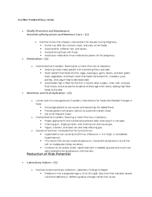 Health Final Review - Chapter 1 The Food And Nutrition Board (FNB) Of ...