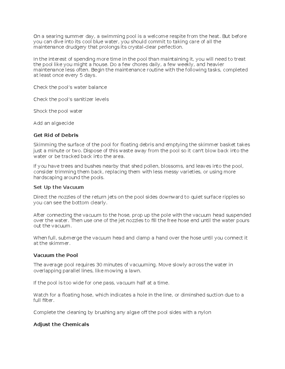 W02c1Pool - ou and a friend from college are starting a new business ...