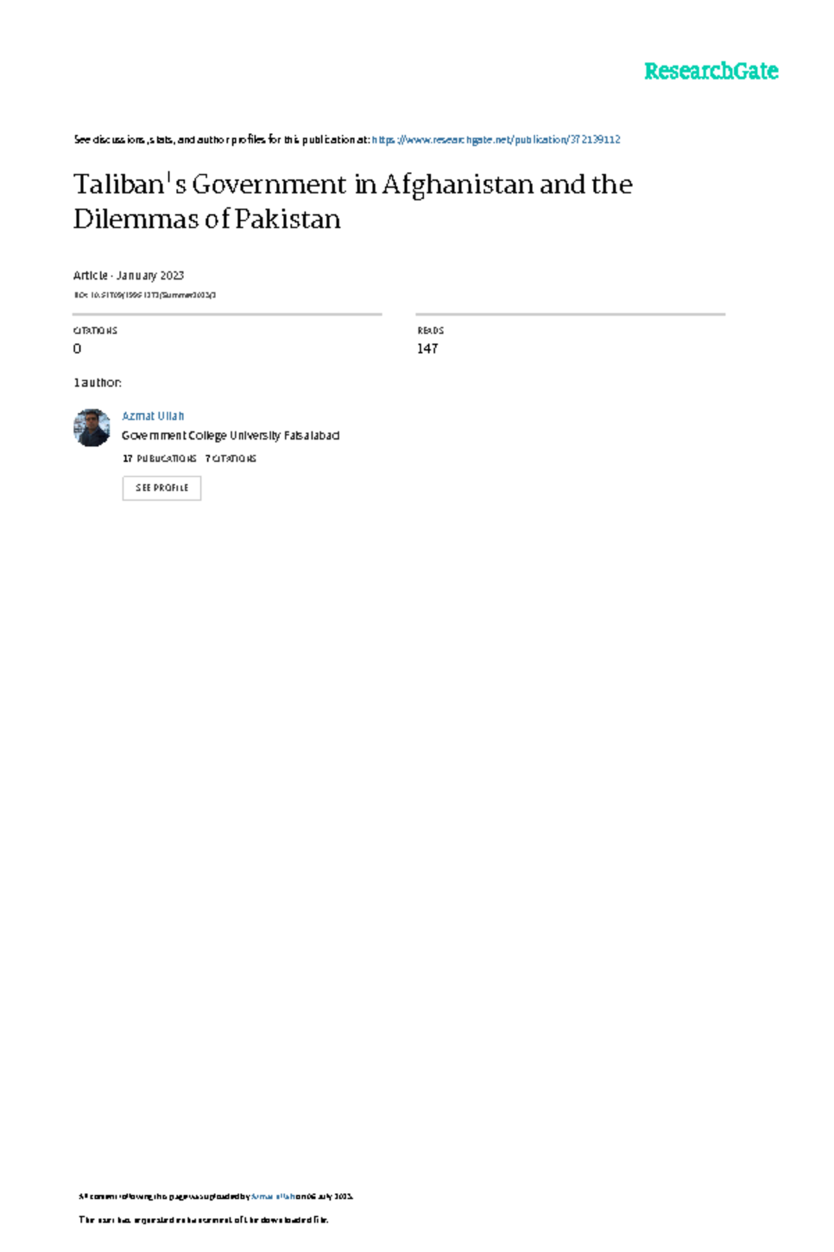 2 - this is the best work of mine about taliban issue. it helps to ...