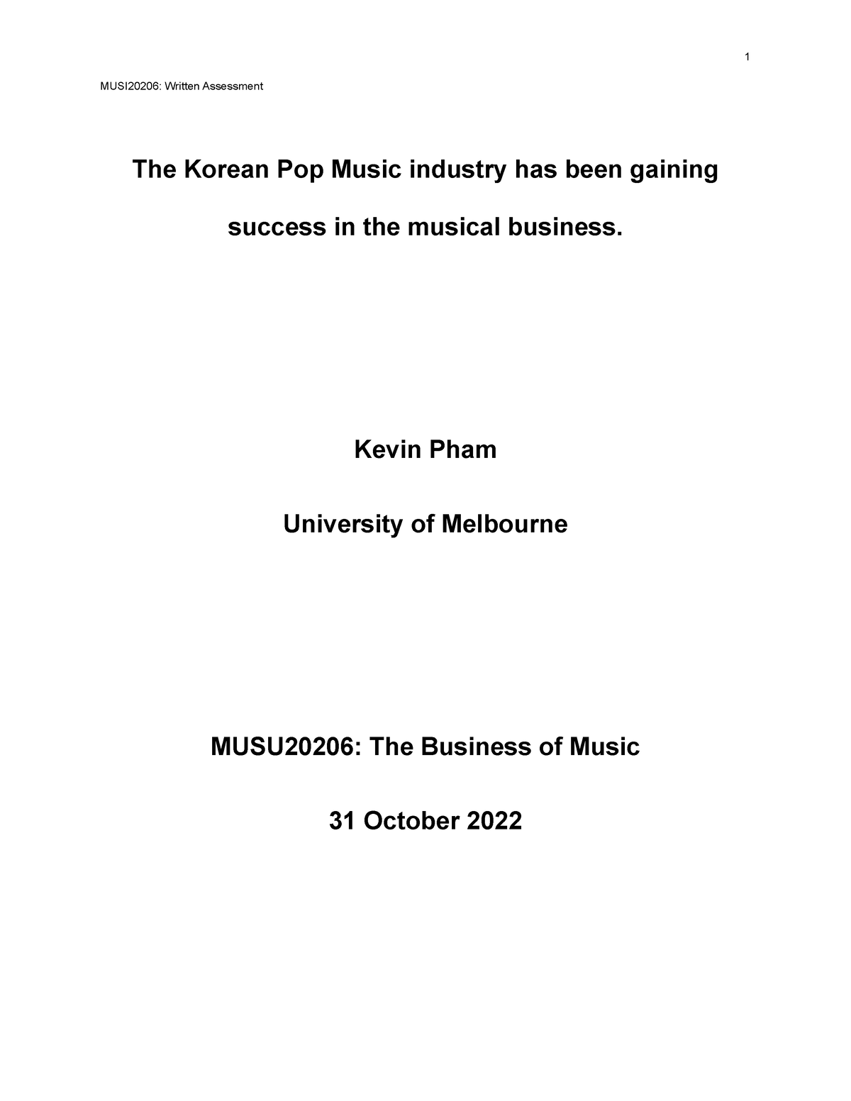 kpop music essay