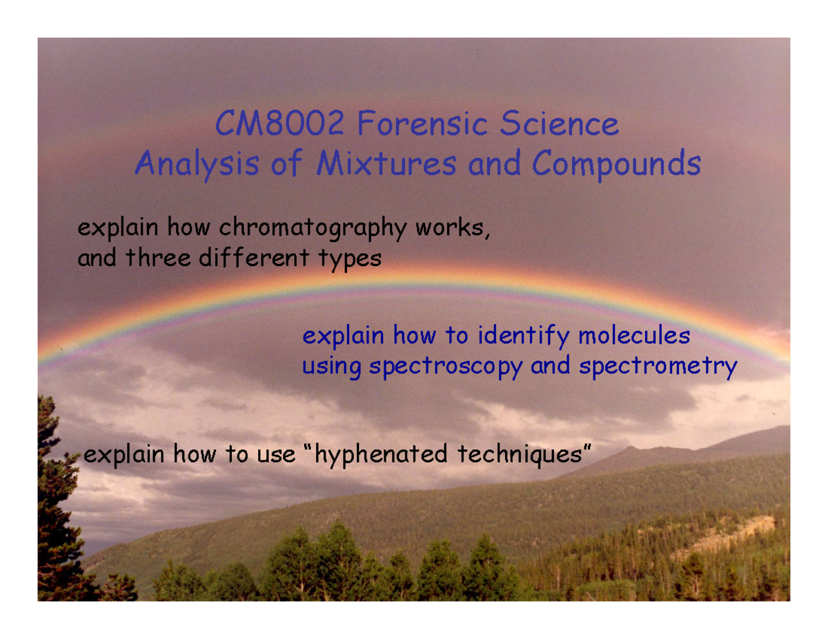4. Molecules 2020 NTU Learn - CM8002 Forensic Science Analysis of ...