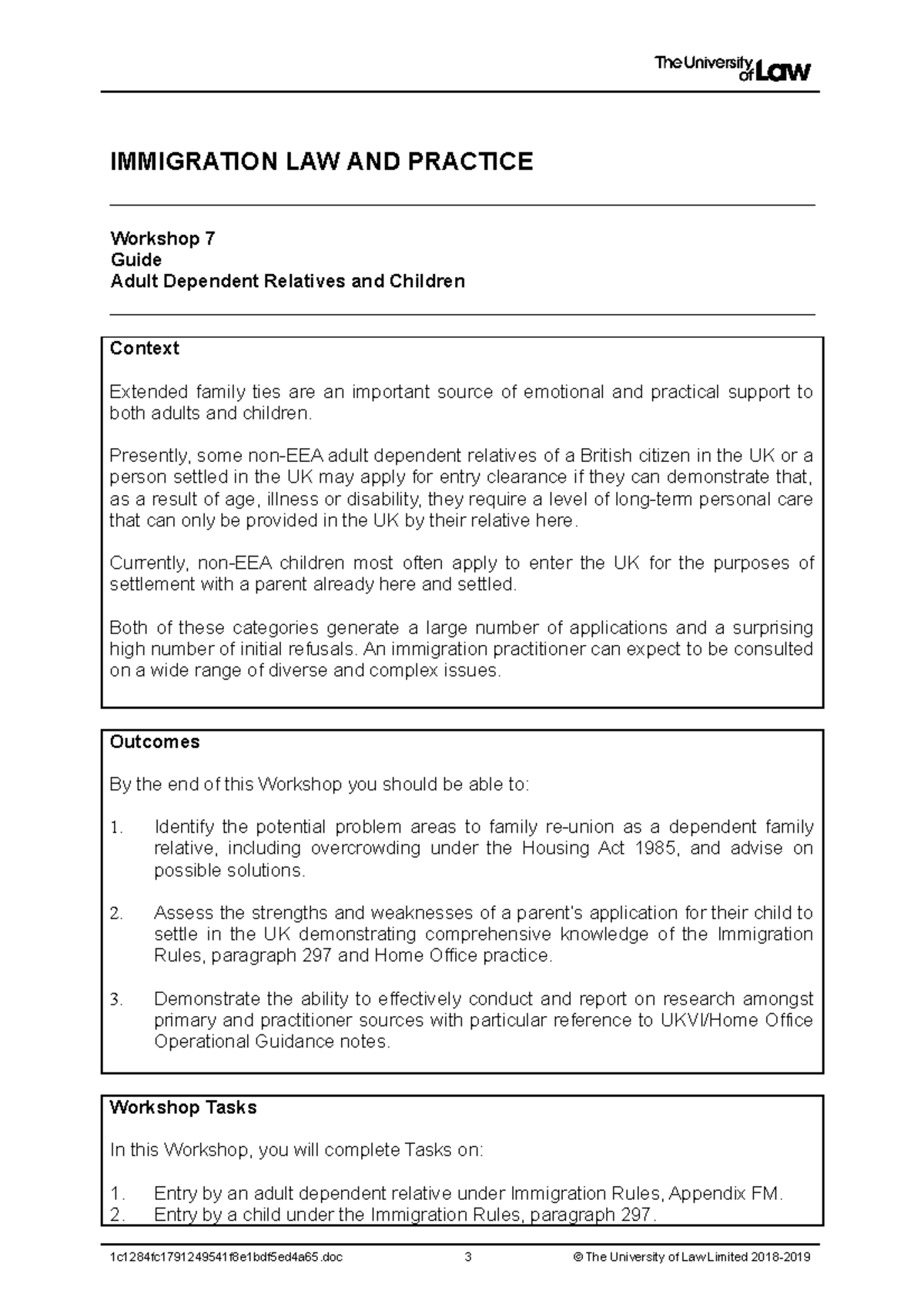 WS Guide REAL - immigration notes - IMMIGRATION LAW AND PRACTICE ...