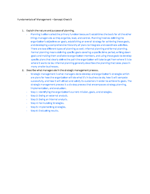 Chapter 4 - Concept Check - Fundamentals of Management – Concept Check ...