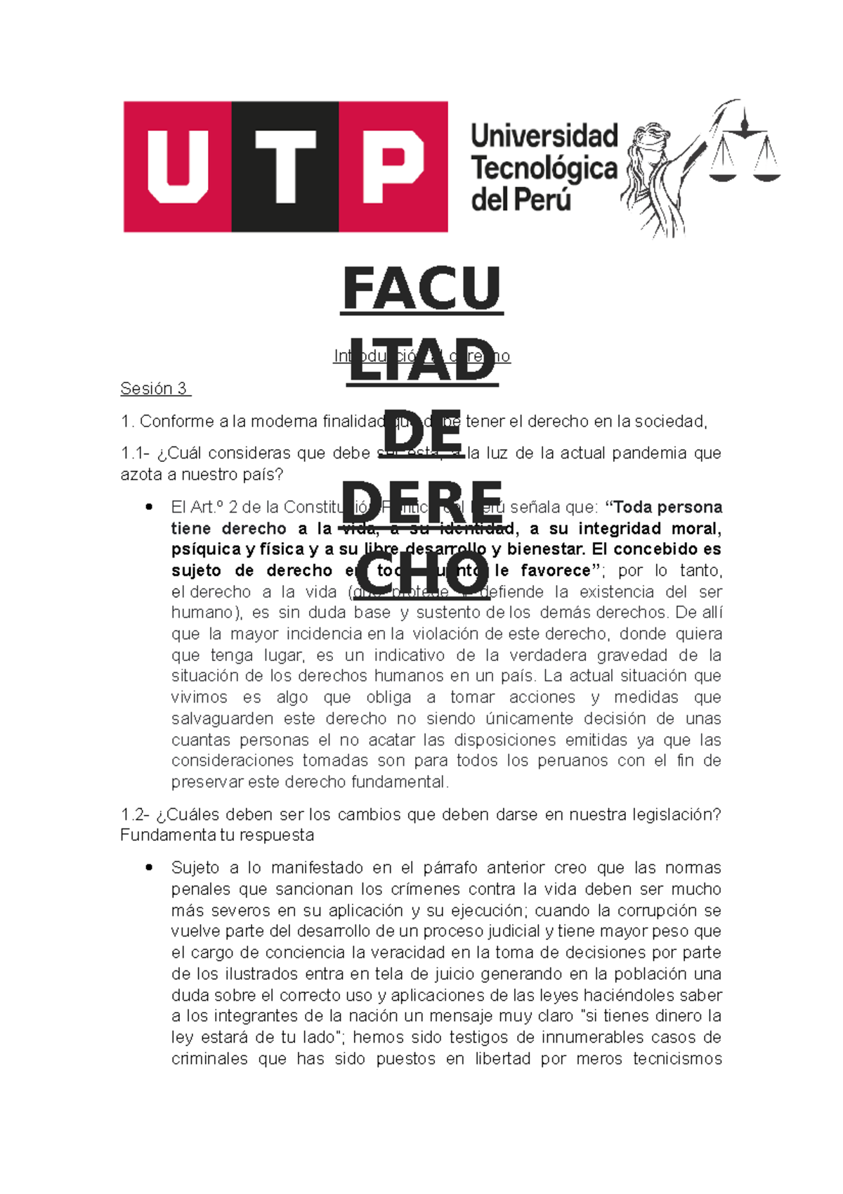 Sem3Ses3 Introduccion Al Derecho - Introducción Al Derecho Sesión 3 ...