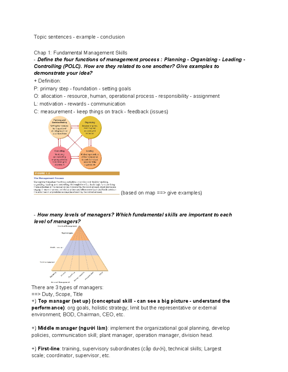 Practice-test - Blue - Topic sentences - example - conclusion Chap 1 ...